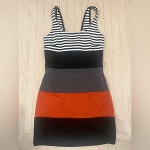 Striped sleeveless dress - LARGE